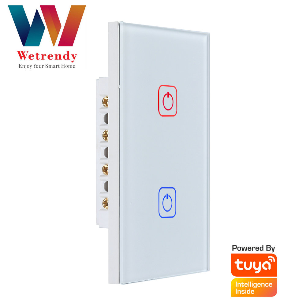 2Gang Smart Touch Switch, Wi-FI,Bluetooth and Zigbee Version for Brazil, US,EU,AU
