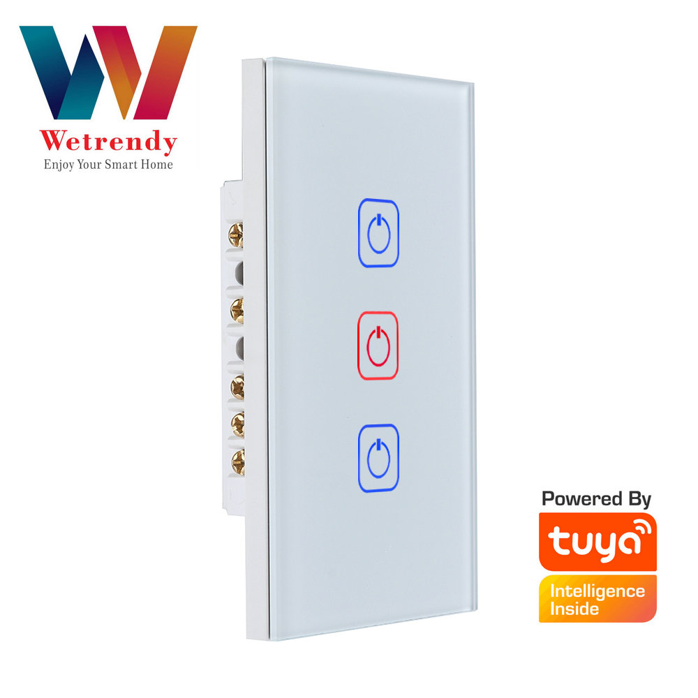 3 Gang Smart Touch Switch, Wi-FI,Bluetooth and Zigbee Version for Brazil, US,EU,AU